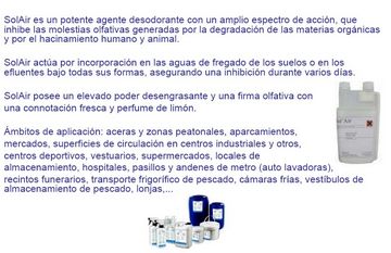 (Sol’Air®)Elimina los malos olores en los suelos de recintos funerarios,transporte de pescado.