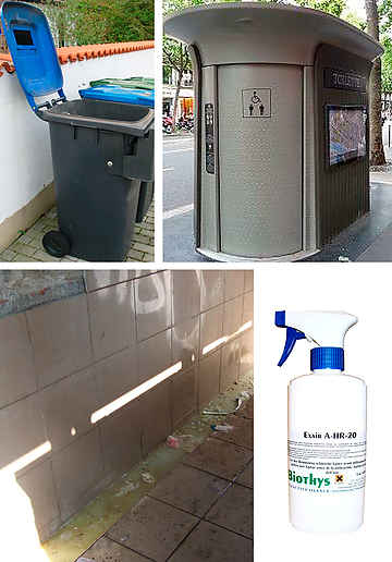 (Exair ® A-HR-20A) Eliminación de los malos olores: Cubos de basuras,hostelería, lavabos públicos.